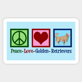 Peace Love Golden Retrievers Sticker